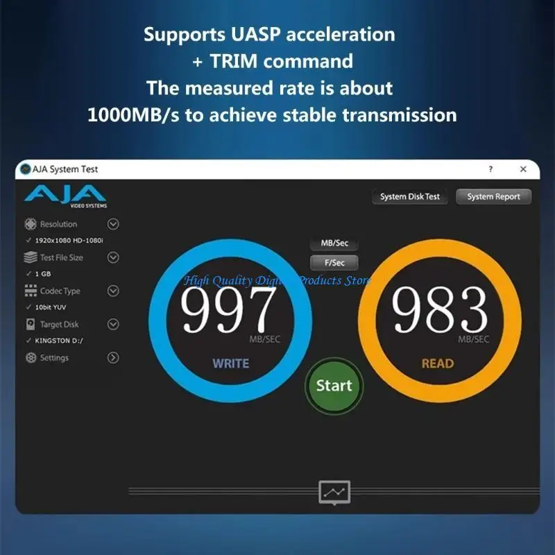 Портативный адаптер SSD U2JE с контроллером 9210 без усилий расширяйте емкость для хранения при перемещении
