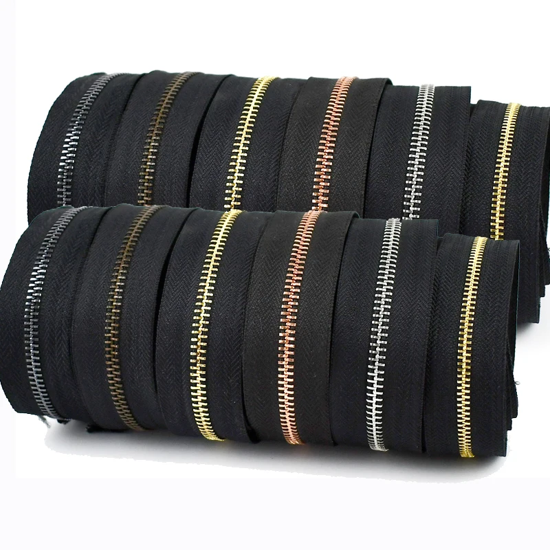

1/3/5Yards 3#5# Metal Zipper Tape Continuous Zippers Roll for Bags Jacket Closure Zips Repair Kit DIY Clothes Sewing Accessories
