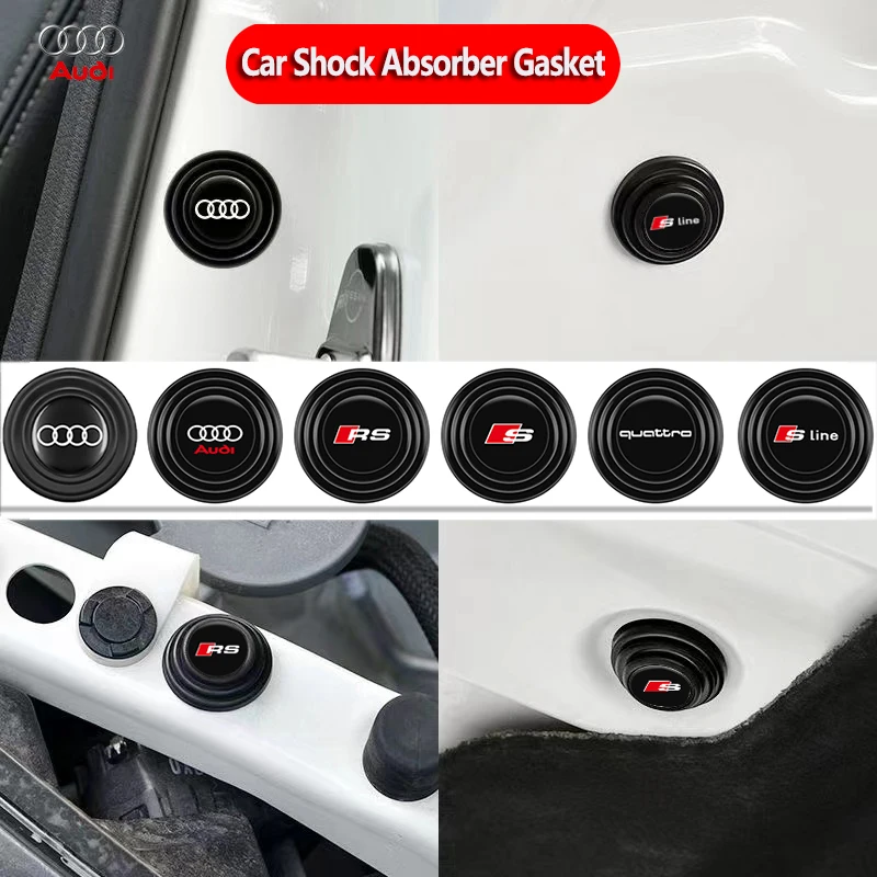 10Pcs Car Door Shock Absorber Cushion Shockproof Pad For Audi RS Sline Quattro A3 A6 Q3 B5 B6 B7 B8 B9 Q7 8P 8V 8L A5 A4 C6 C5