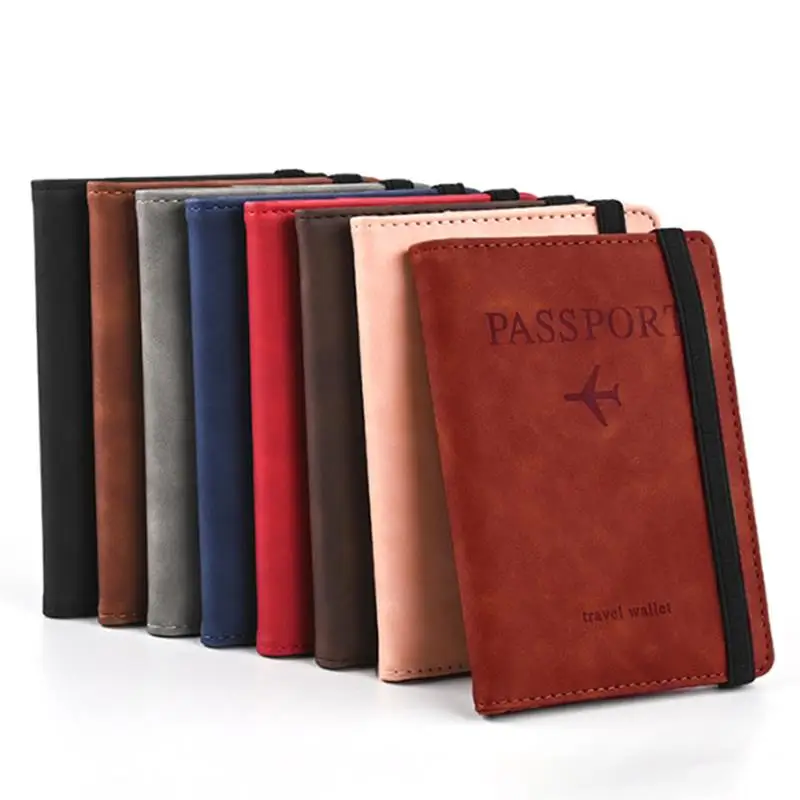 الرجال محفظة من جلد PU جواز سفر محفظة بطاقة الذكور إكسسوارات السفر اليد حمل جواز السفر بطاقات الأعمال حامل المحفظة #2