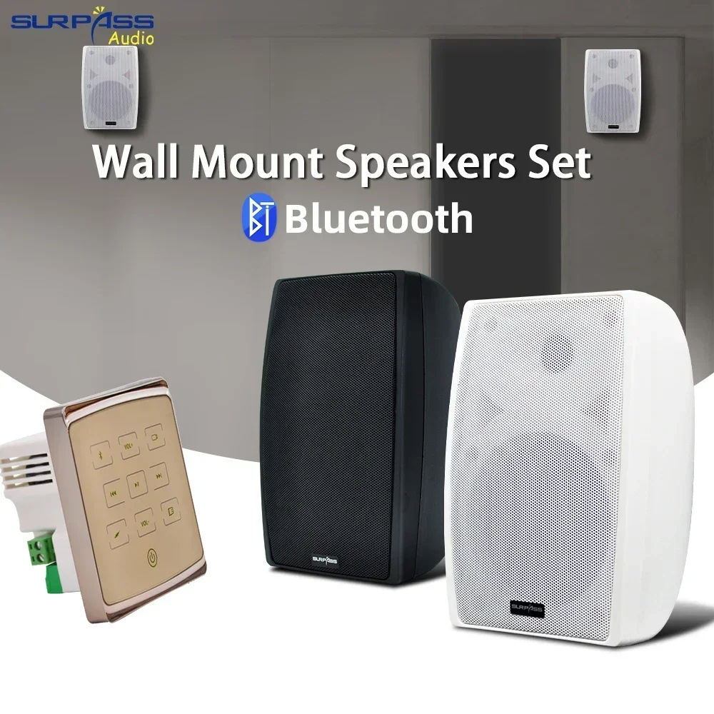 Smart Home Theater Bluetooth Amplifier Wall Mounted Stereo Sound Audio Loudspeaker Home Background Music System for LivingRoom