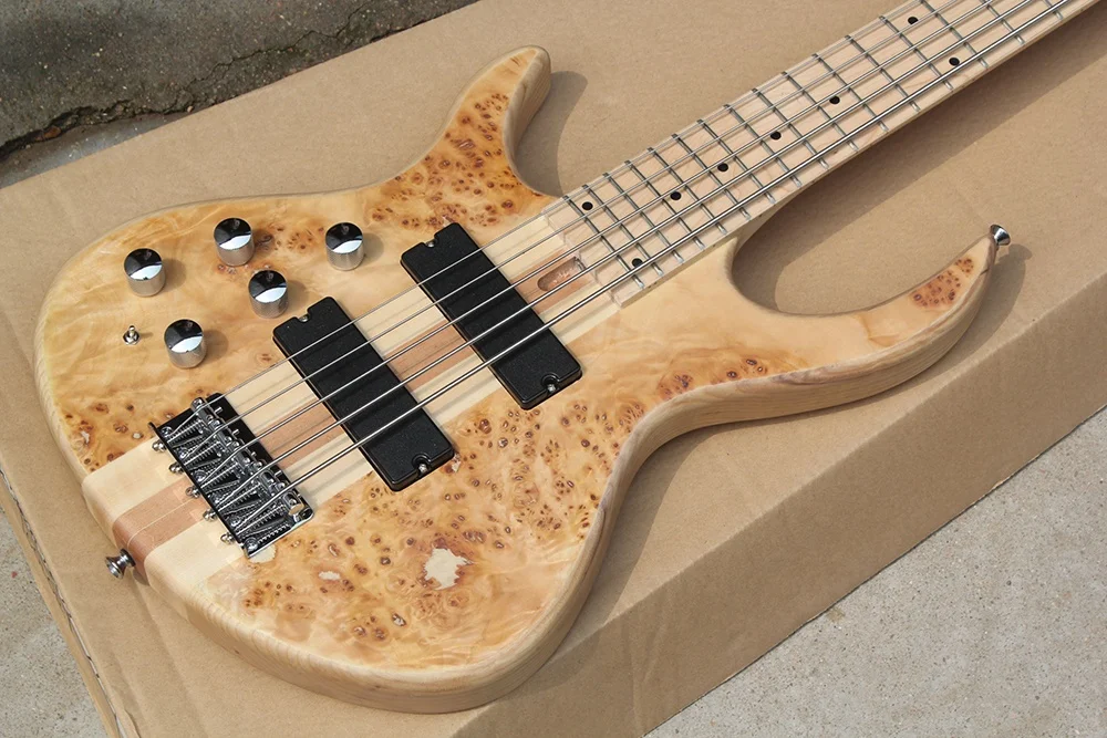 Flyoung Neck Through Bass Left Handed Lefty 5 Strings Electric Bass Guitar Profectional Bass Guitar