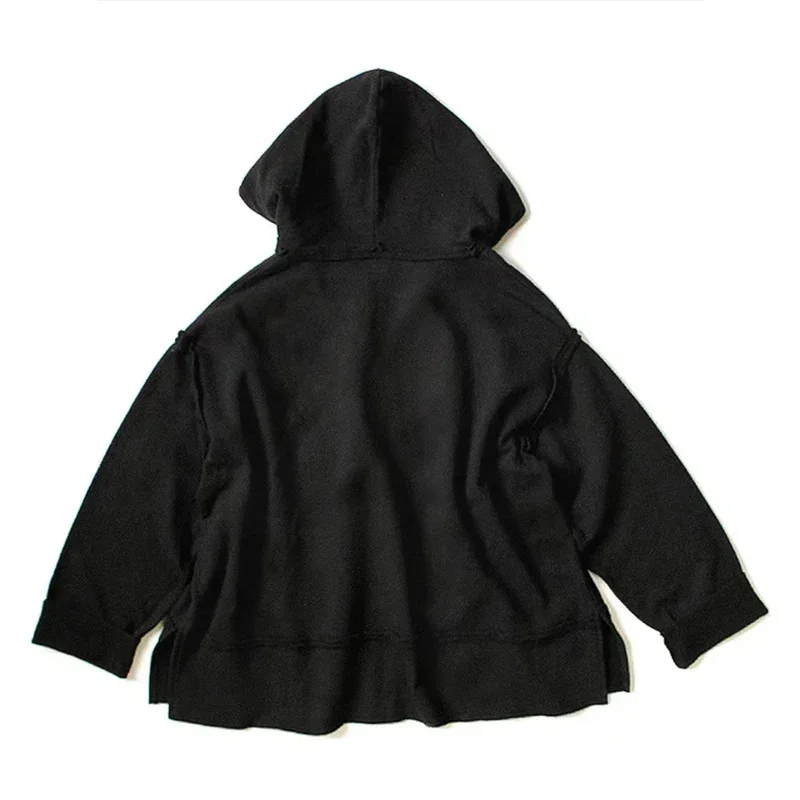 21AW KAPITAL Hirata Hiroshi Warm Plush Cotton Cut Hooded Pullover Long Sleeved Sweatshirts Japan Style for Men and Women Hoodies