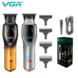 Vgr 187 USB Charging Hair Clipper Professional Cordless Electric Men's Shaving Gradient Intelligent Digital Push Clipper