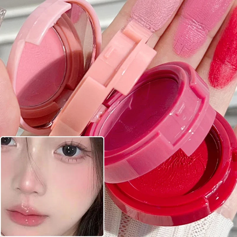 Sweet Three-color Blush Cream Natural Matte Face Blusher Smooth Lip Cream Cheek Makeup Waterproof Brighten Contour Cosmetic