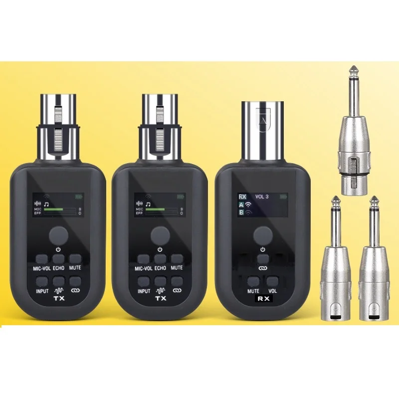 

Беспроводная микрофонная система приемопередатчика 2,4G с шумоподавлением, громкостью микрофона, реверберацией, функциями отключения звука, перезаряжаемым устройством