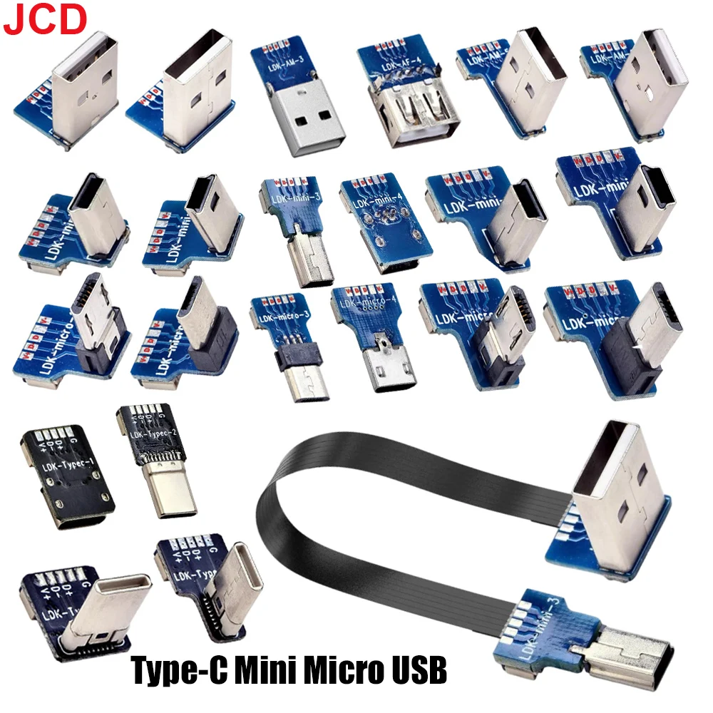 Cabo FFC Mini Micro USB Extensão Tipo-C Fita 90 FPV Fino Plano Flexível FPC para Carregamento de Gimbal Portátil FPV Brushless e Monitor