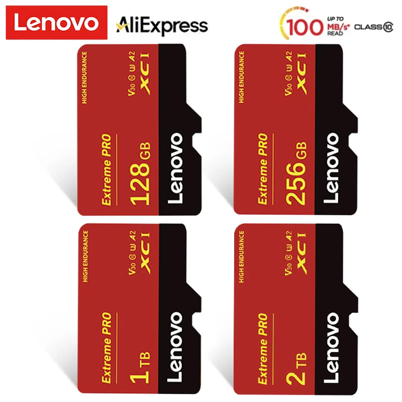 Lenovo Geheugenkaart Mini 128Gb Micro Tf Sd Kaart Klasse 10 256Gb U3 A2 Ultra Hoge Snelheid Sd Tf Flash Kaart 512Gb Voor Camera Telefoon