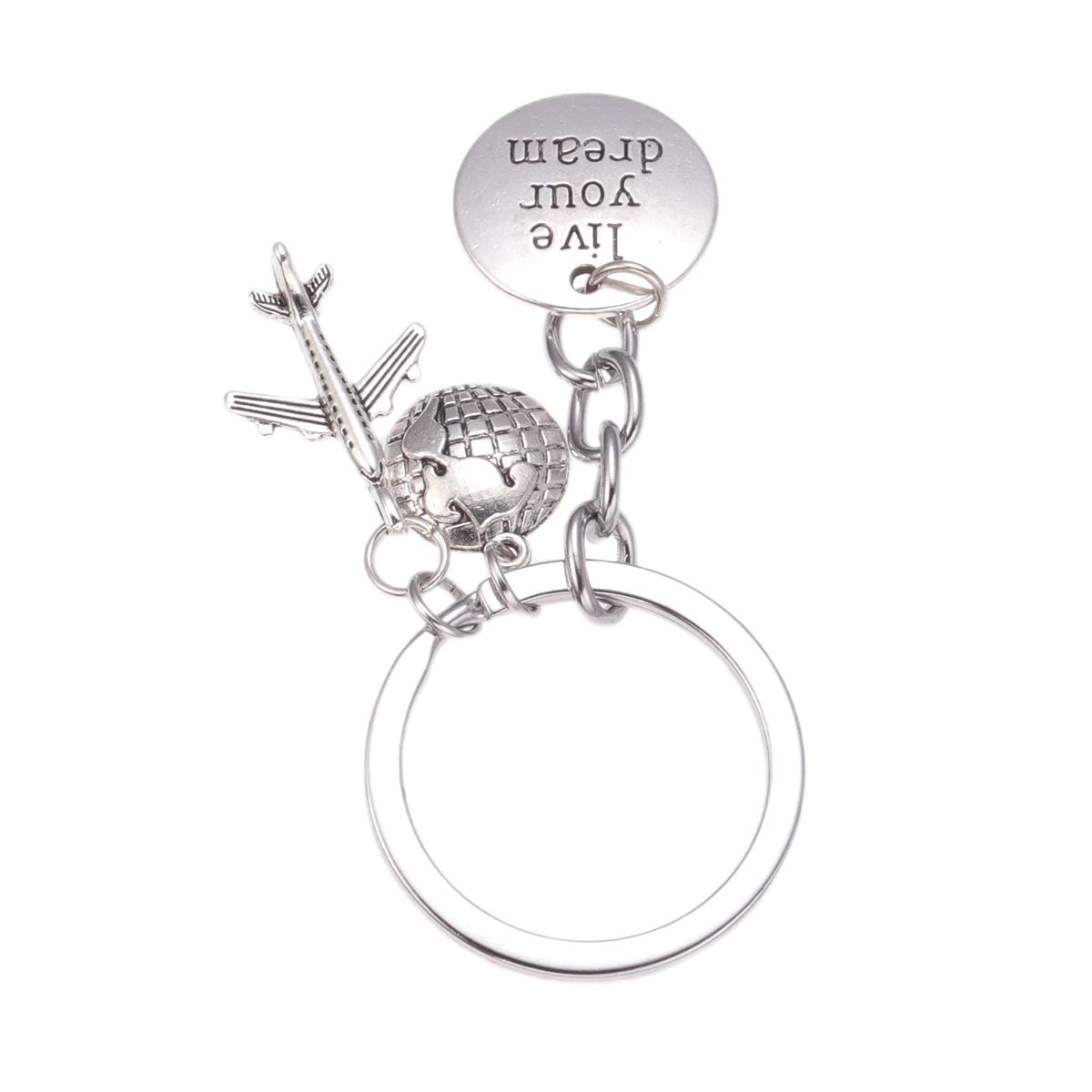 

Key Chain Gift Airplane Keychain for Women License Dream Keychains Live You Dreams Holder