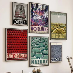 1PC Vintage Poland City Poster Paper Print Home Living Room Bedroom Entrance Bar Restaurant Cafe Art