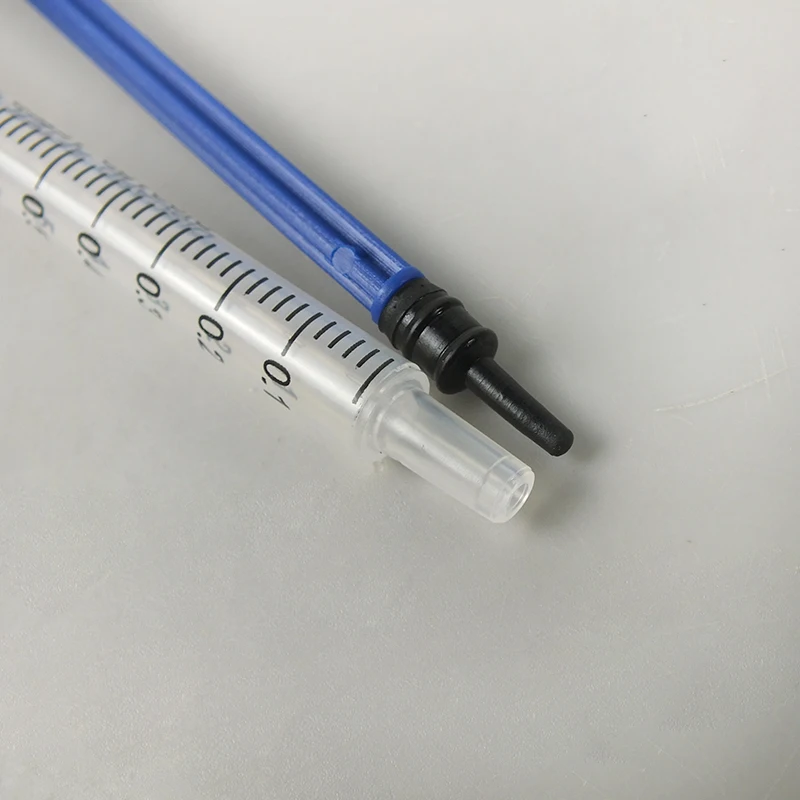 Industrielle Spritze, 1 ml, blauer Kern, Verkauf von 10.000 Einheiten in einer kompletten Box, Kleber-Dosierspritze, Dosierzylinder