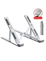 Aluminum Alloy Laptop Holder Stand Adjustable Foldable Portable for Notebook Computer Bracket Lifting Cooling Holder Non-slip