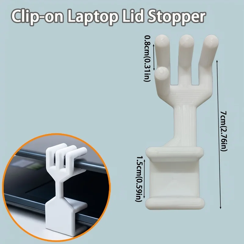 Portable Ergonomic Laptop Anti-fold Cover Stand, Cooling Support Bracket, Mini Notebook Holder, Prevents Accidental Lid Close Bl