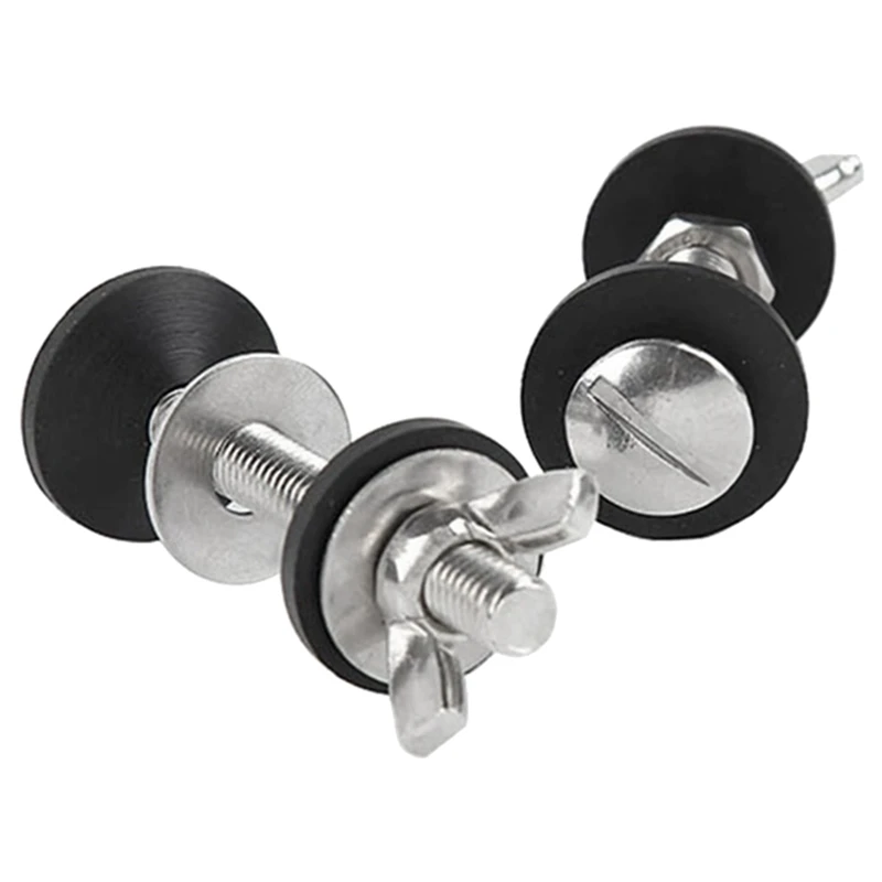 ABYP 4 Pack Toilet Tank To Bowl Bolt Kits Cistern Bolts Kit,Stainless Steel Toilet Pan Fixing Fitting With Double Gaskets