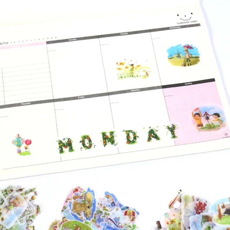 1Pack Watercolor Fashion Sticker Decorative Stickers Toys Sticker Soft Bear Pvc Decor Sticker