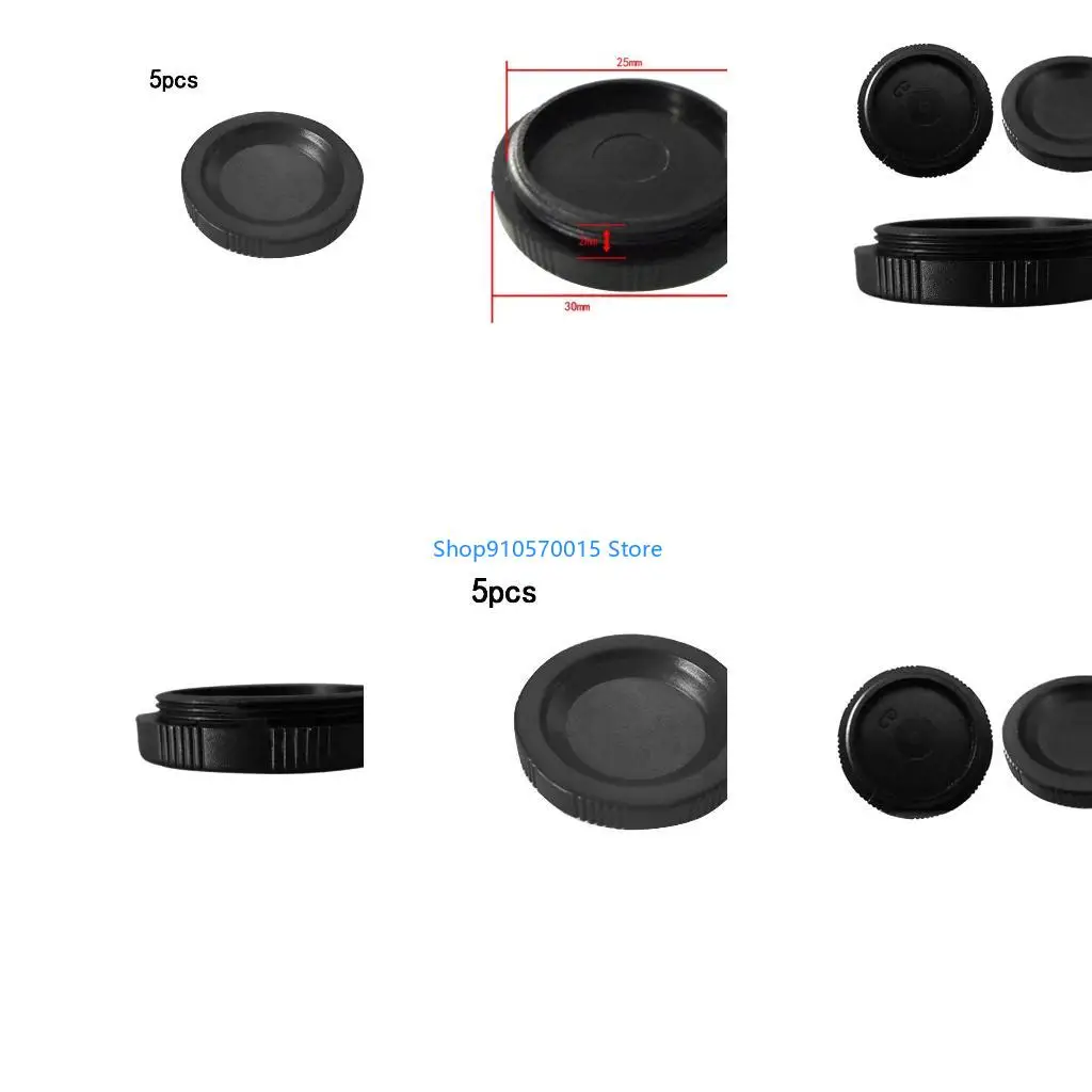 B95C 5 PCS CCD Dust Cap Protective Cover for CCTV Movie Camera Lens