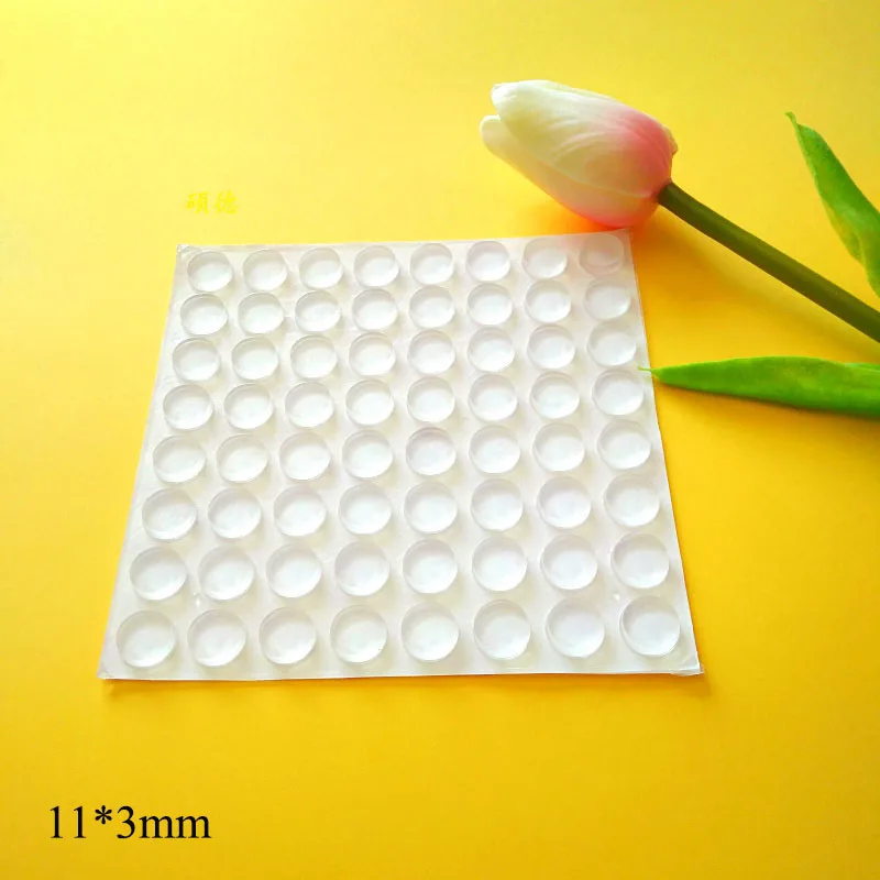 128Pcs 11*3Mm Protection Self-adhesive Silicone Rubber Feet Pads Home Door Stopper Cabinet Bumpers Shock Absorber Pads