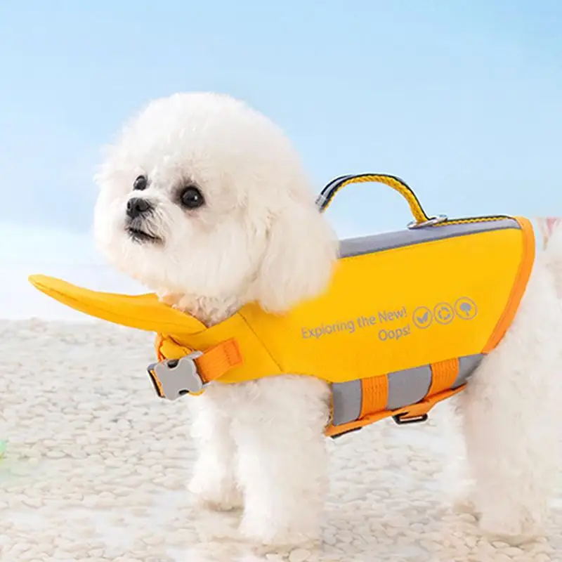 

Dog Life Vest Dog Floating Vest Reflective Non-Slip Safety Clothing With Rescue Handle High Flotation Pet Lifesaver For Puppy