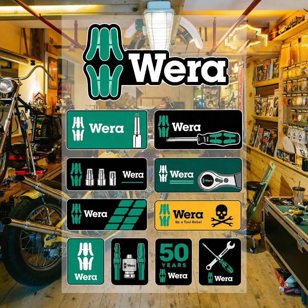 W-E-R-A- Aesthetic Graffiti Waterproof PVC Stickers for Car Motorcycle Skateboard Helmet Notebook