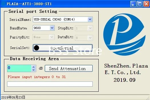 RF Programmable Attenuator 0-31dB Adjustable 1dB Step/back 1-3800MHz CNC Shell PC Controllable Module Sensor