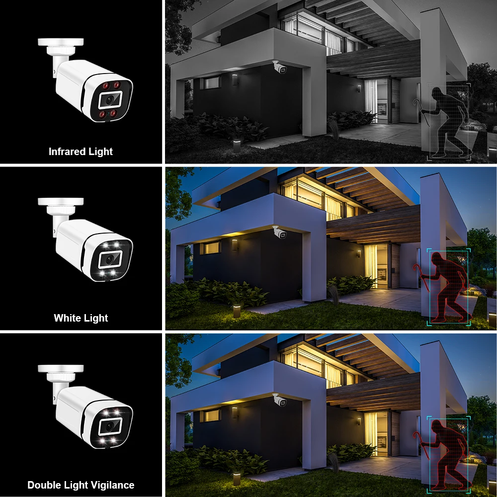 SANSCO 4K 8MP kamera IP POE AI wykrywanie twarzy kamery bezpieczeństwa CCTV H.265 2K 4MP zewnętrzny monitoring Audio wideo Onvif TSEye