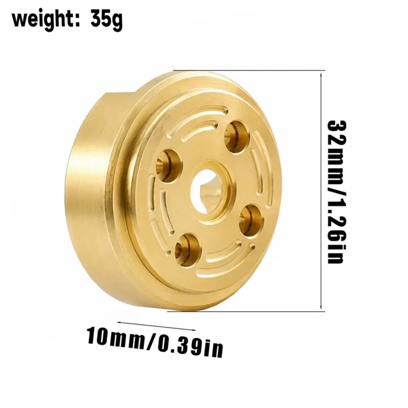 FBIL-4Pcs Brass Portal Axle Counterweight Balance Weight For 1/18