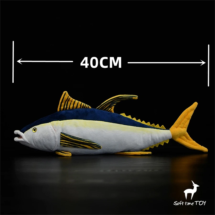 Yellow Fin Tuna High Fidelity Anime Cute Plushie Allison Tuna Fish Plush Toys Lifelike Animals Simulation Stuffed Doll Kawai Toy