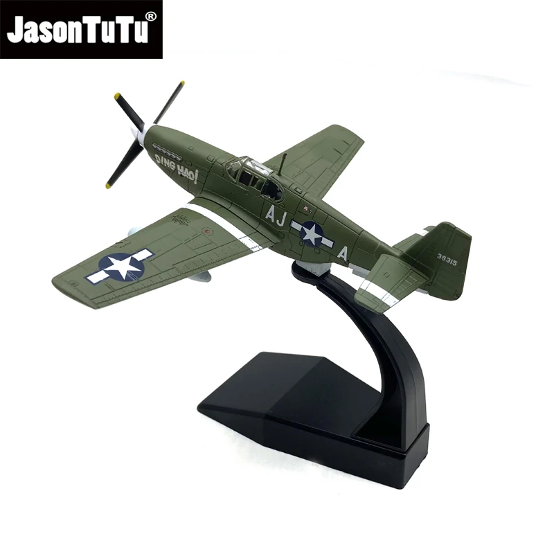 

JASON TUTU Diecast Metal 1/72 Scale American Army Airlines P51b Mustang Fighter P51B Airplane Model Military Collect Gift