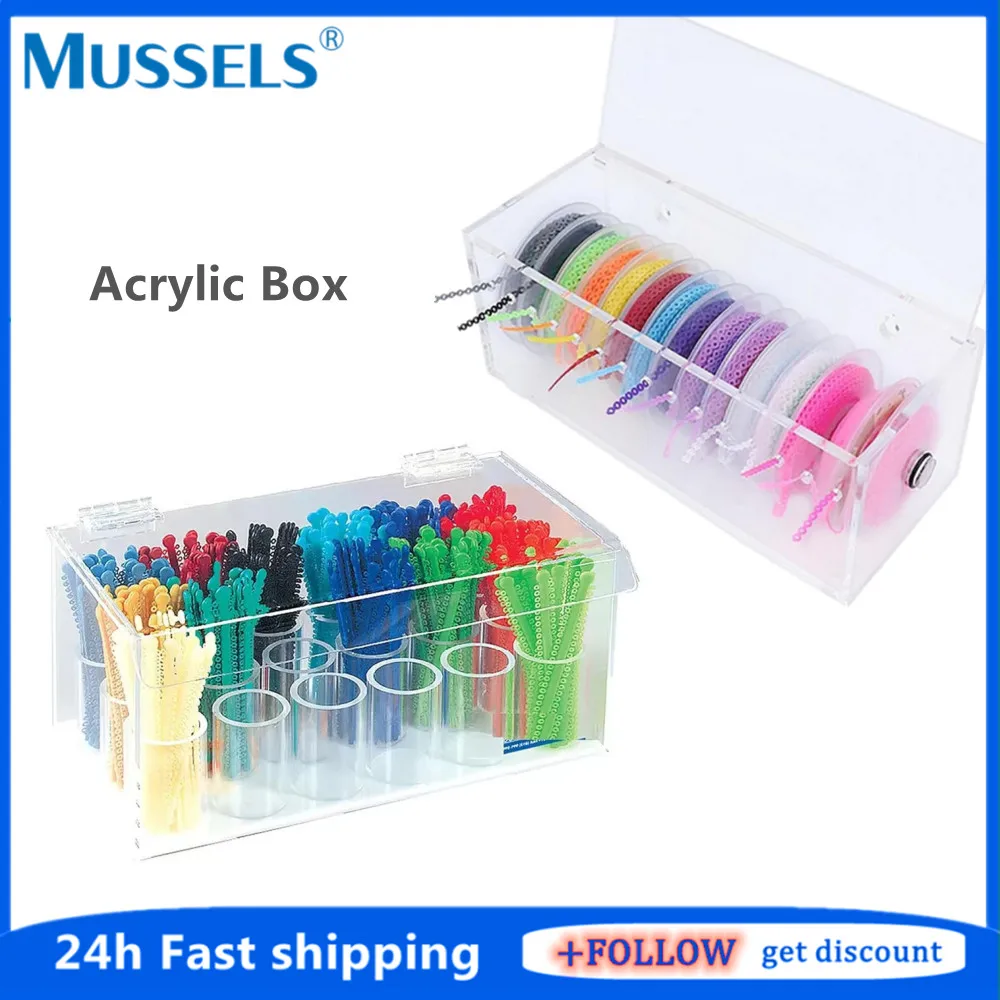 

Dental Arcylic Dispenser Orthodontic Power Chain Storage Box Ligature Ties Placement Holder Organizer Dentist Lab Placer Case