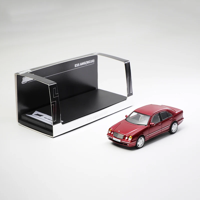 Shadow Diecast 1:64 Scale E55 W210 Sedan Alloy Simulation Car Model Collection Souvenir Display Ornaments Vehicle Gift