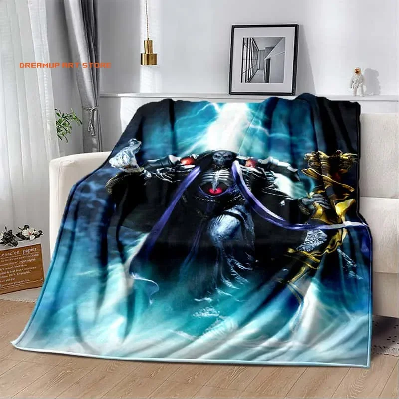 2026 3D Print Anime OVERLORD Fluffy Blanket Modern Fashion Flannel Warmth Sofa Throw Square Tourist Home Textiles Bedding Blanke