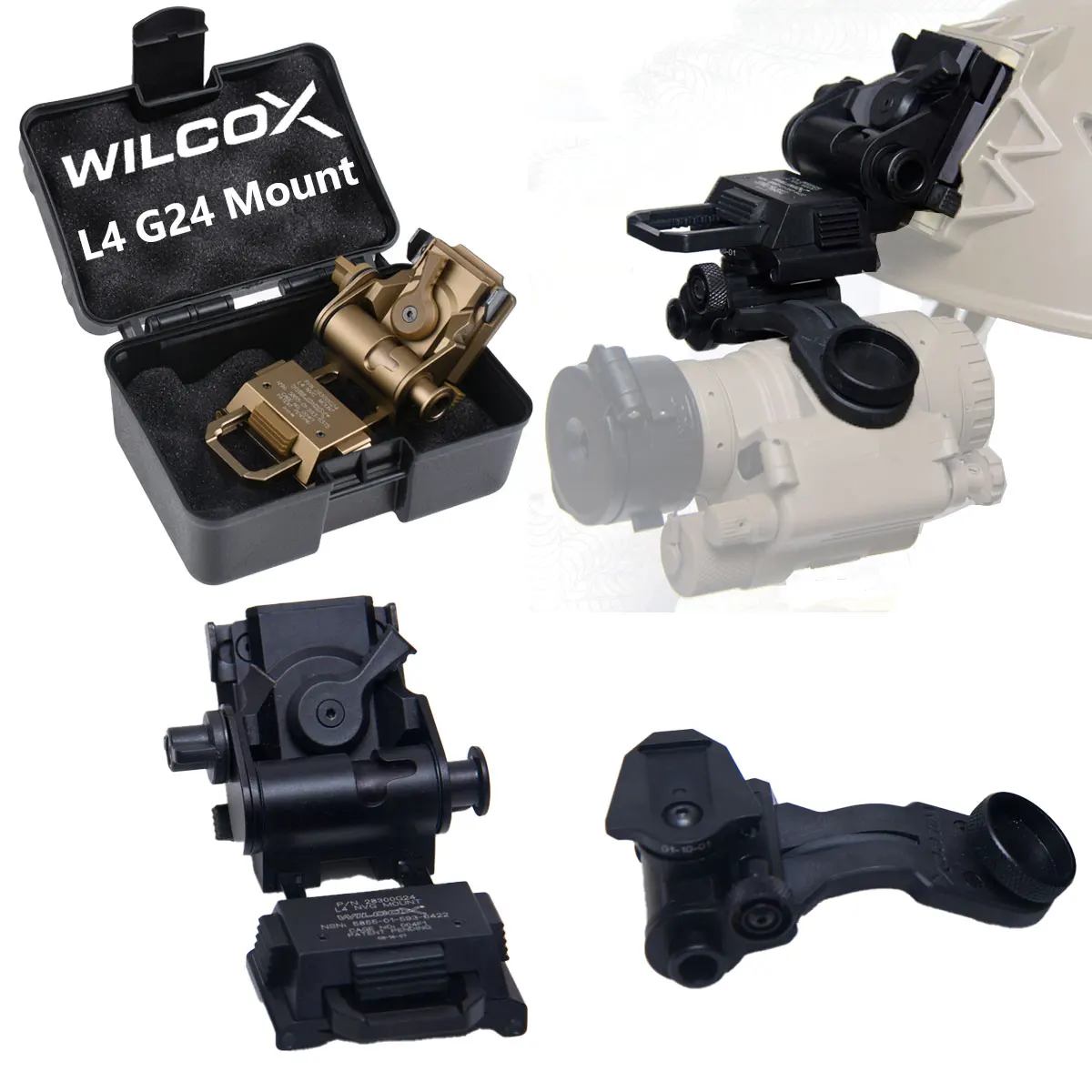 

Кронштейн-держатель WILCOX L4 G24 L4G24 NVG с J-образным кронштейном для PVS15 PVS18, быстросъемное крепление для приборов ночного видения