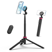 Ulanzi MT-84 MagSafe Selfie Tripod w/ Bluetooth - 1.53M Extendable for iPhone 15 Pro/Max, Live & Vlog (YT/TikTok)