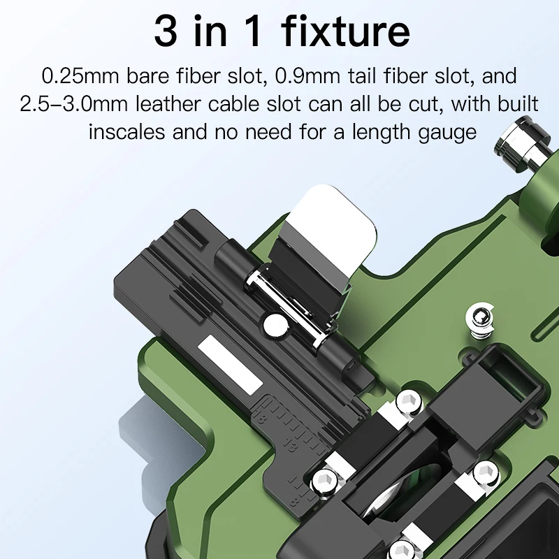 COMPTYCO AUA-X8 Fiber Cleaver Fiber Optic Cold Connection/Fusion Splicing Cutting Knife Optical Fiber Cable Cutter Tool