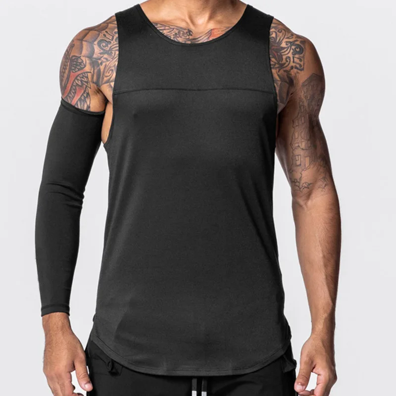 Camisetas sin mangas para hombre, chaleco deportivo transpirable de secado rápido, camiseta sin mangas para entrenamiento y culturismo