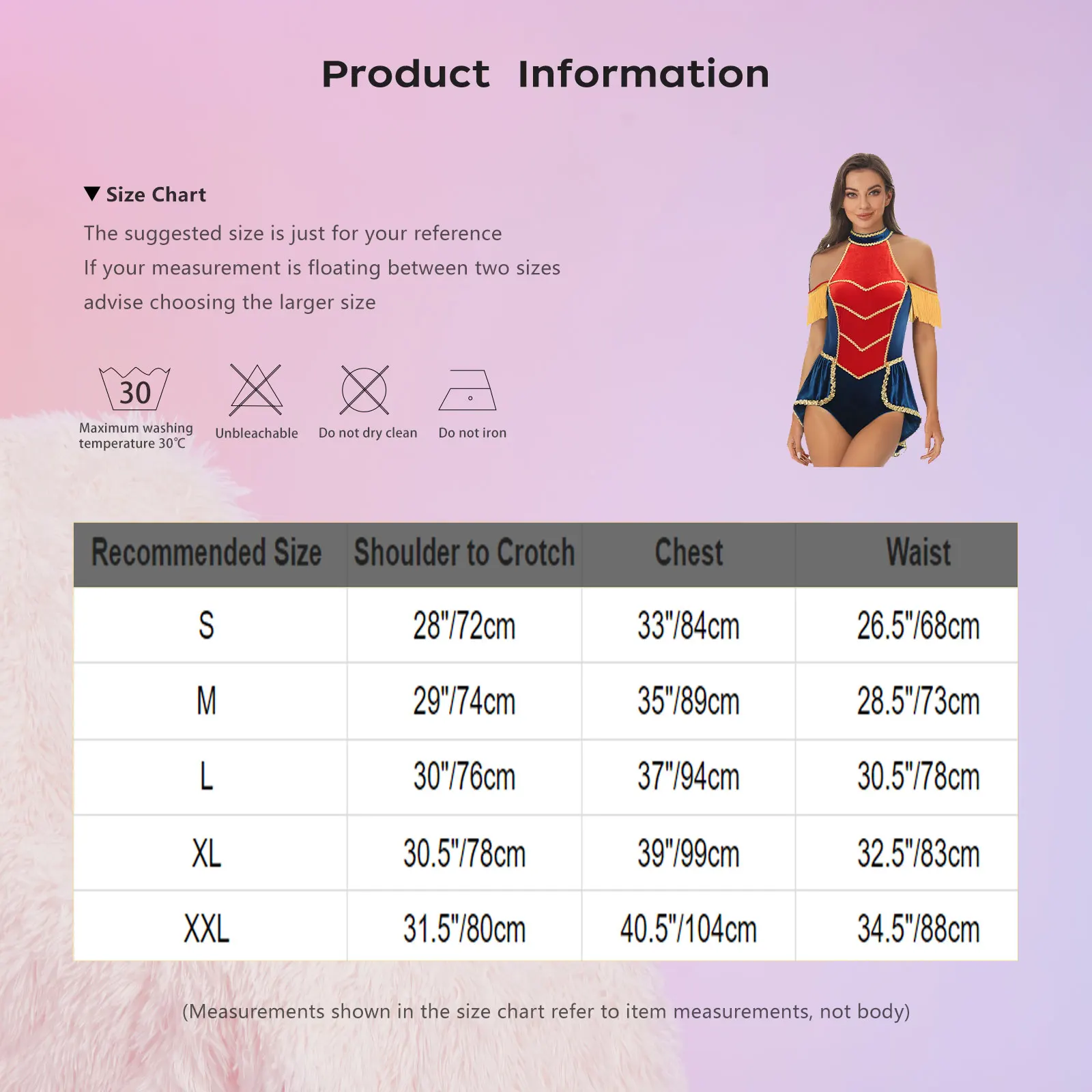 بدلة نسائية لحرس الشرف من السيرك، بدلة مخملية بشراشيب ذهبي، بدلة من قطعة واحدة، أزياء تنكرية للهالوين