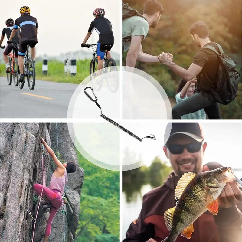 Fishing Rod Lanyard Retractable Tether Flexible Tool Leashes Multipurpose Tool Retractor Rod Leashes For Fly Fishing Boating