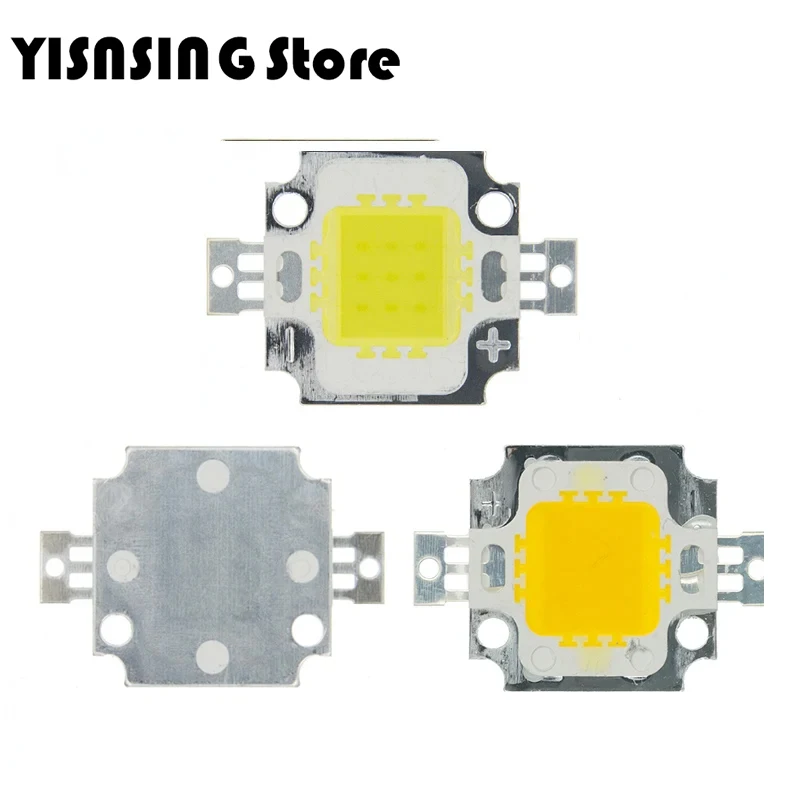 Chip LED blanco frío de 10W para foco integrado, proyector DIY de 12v, reflector para exteriores superbrillante