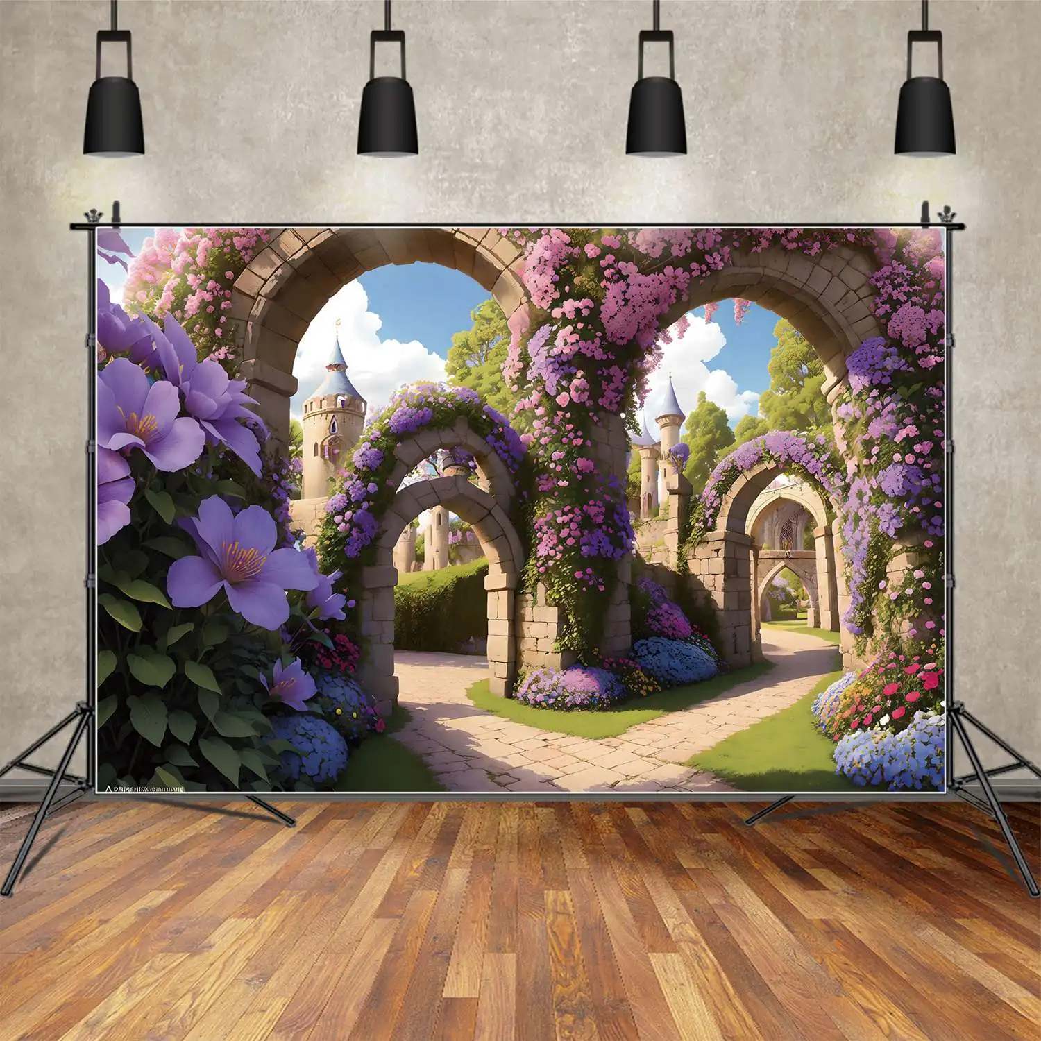 ฉากหลังภาพฤดูใบไม้ผลิของเด็กสำหรับการถ่ายภาพพื้นหลังเจ้าหญิงที่กำหนดเองสำหรับงานเลี้ยงวันเกิดอุปกรณ์ตกแต่งบ้านวันหยุด