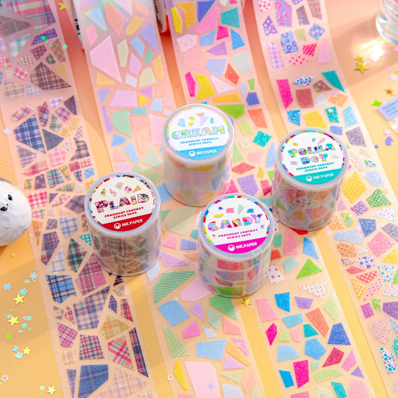 10pcs/lot Decorative Adhesive Tapes Fragmented Fantasy Mask Tapes Scrapbooking DIY Paper Japanese Stickers