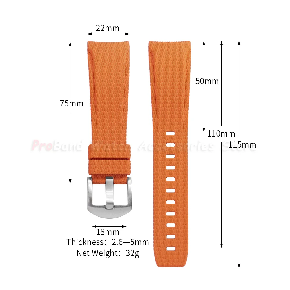 20/21/22mm FKM Rubber Watch Strap Curved End QuickRelease Silicone Watchband for Longines for Seiko Swordfish for Rolex Bracelet view 6