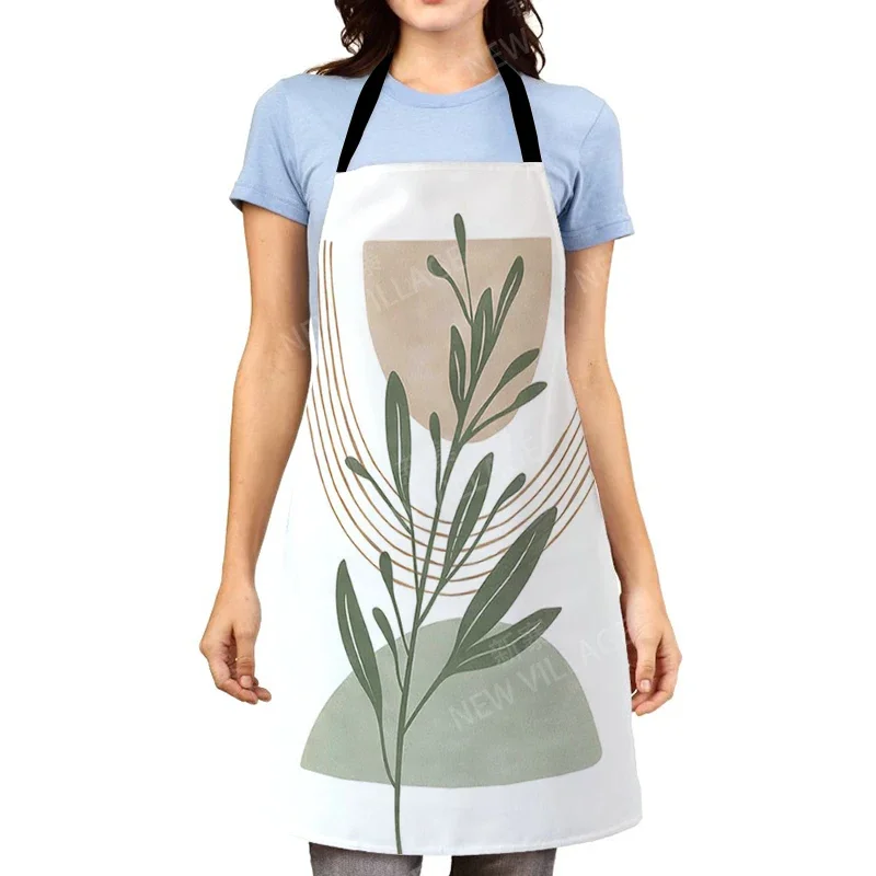 nordic Aesthetic Women kitchen apron kids original Children Waterproof girl princess waiter work apron oil proof boho plant