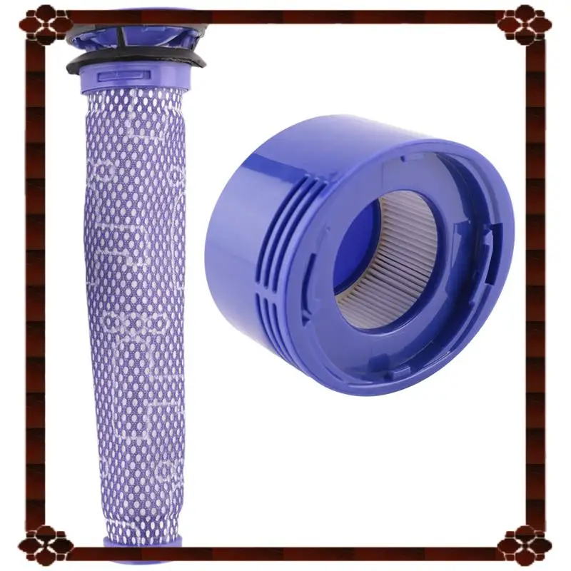 فلتر مسبق للتسليم لمدة 24 ساعة + طقم فلتر HEPA لمكنسة دايسون V7، V8 اللاسلكية، فلتر مسبق بديل وفلتر ما بعد