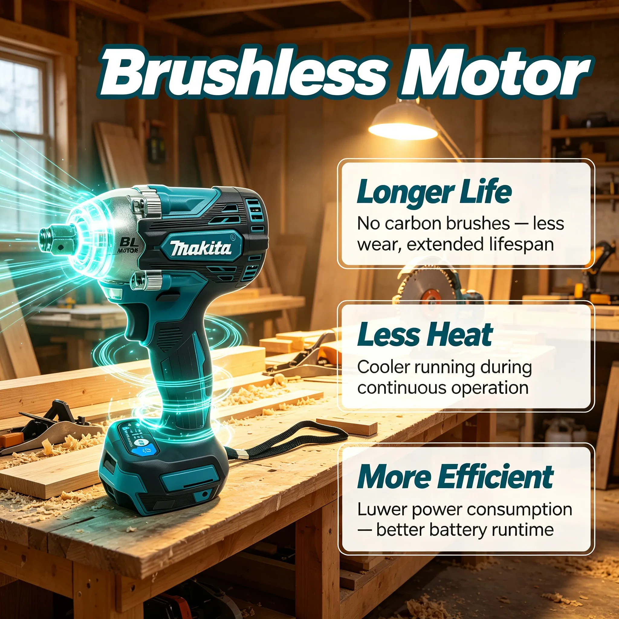 Бесщеточный ударный гайковерт  – обзор и цена Makita Drill Dtw300