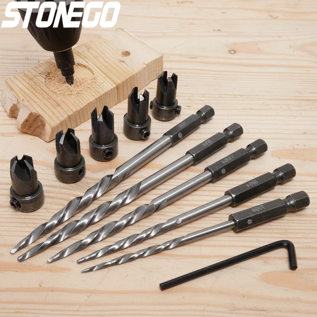 

Woodworking Countersink Drill Set Tapered Screw Hole Cutter Tools for Woodworking Projects