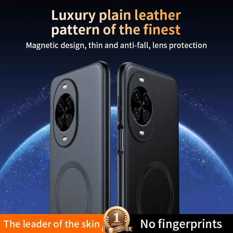 Per Huawei Nova 14 Custodia protettiva in pelle magnetica per Huawei Nova 14 PC antiscivolo anti-impronte di alta qualità + TPU