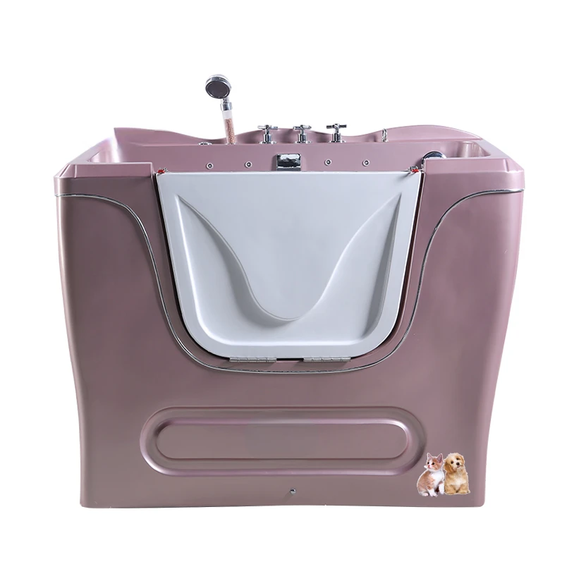 Cat and dog SPA pet shop large acrylic bathtub with stairs for grooming pet bathtub bath spa tub