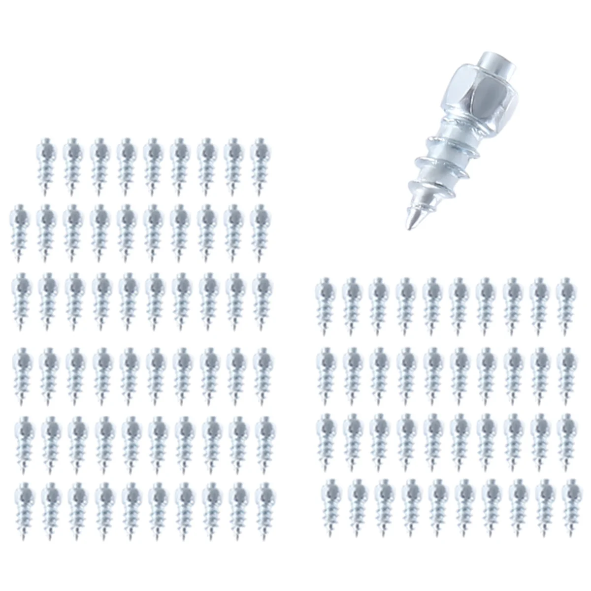 100PCS 12mm Tire Studs Carbide Screw Snow Spikes Anti-Slip Anti-Ice for Car/SUV/ATV/UTV Car Tire