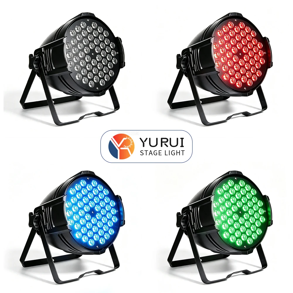 100W Aluminum Stage Par Light with 54 (3-IN-1 RGB) LEDs, 3-pin Connectors