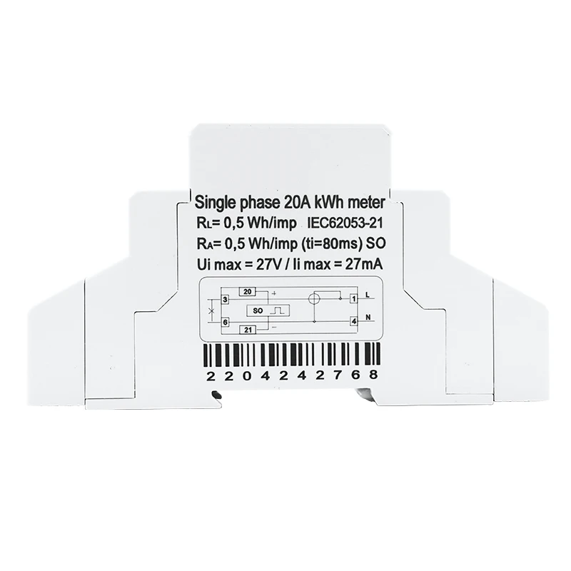 1PC KWH energy meter 5(32)A 20A LCD digital Power Consumption Watt meters AC220V Watt hour din rail energy meter single phase